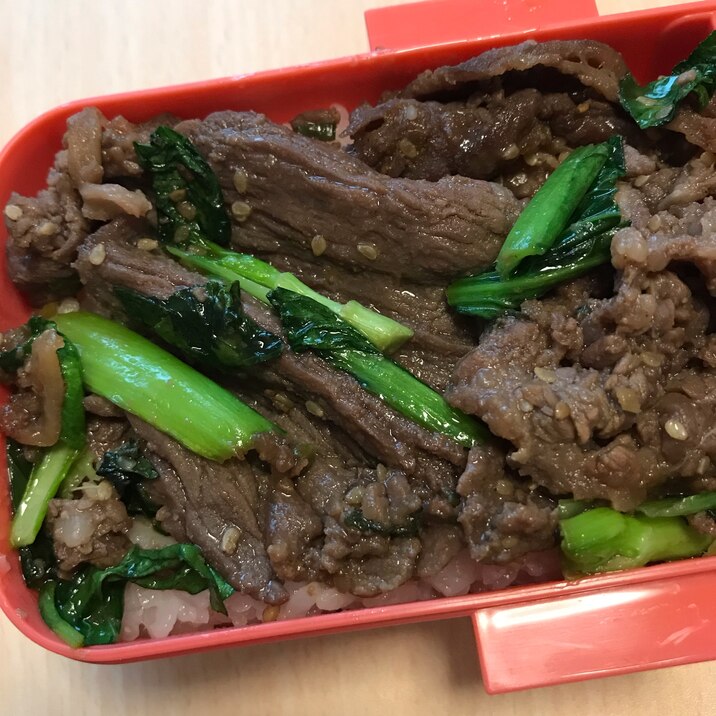 牛肉とほうれん草の柔らかめんつゆ炒め